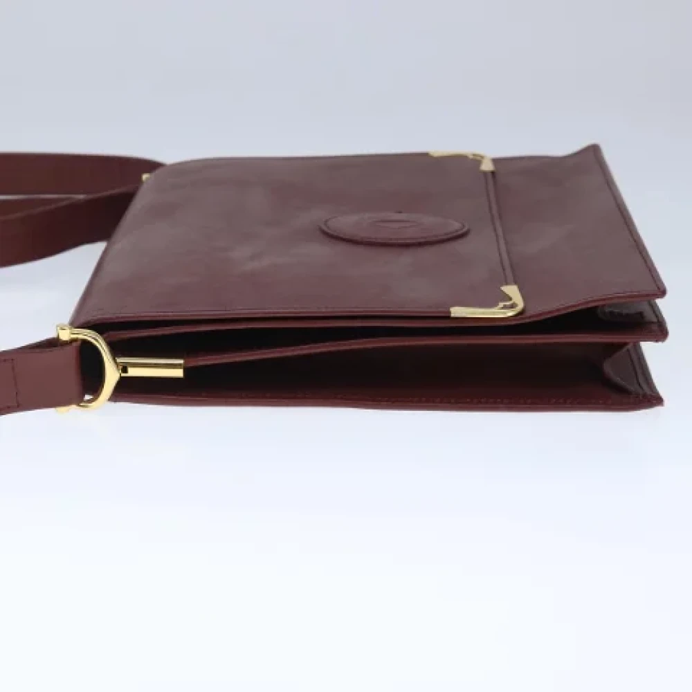 Cartier Vintage Pre-owned Leather shoulder-bags Red Dames