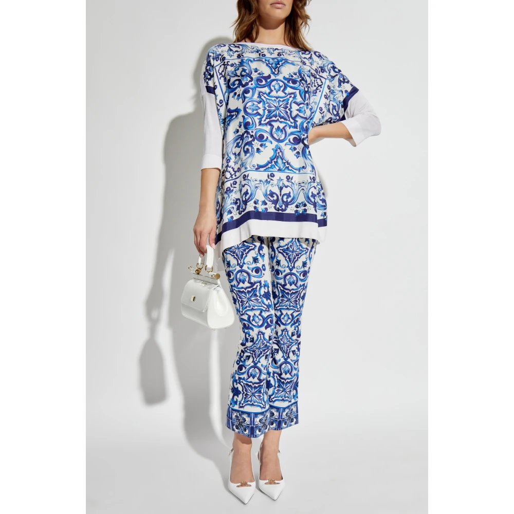 Dolce & Gabbana Zijden blouse Blue Dames