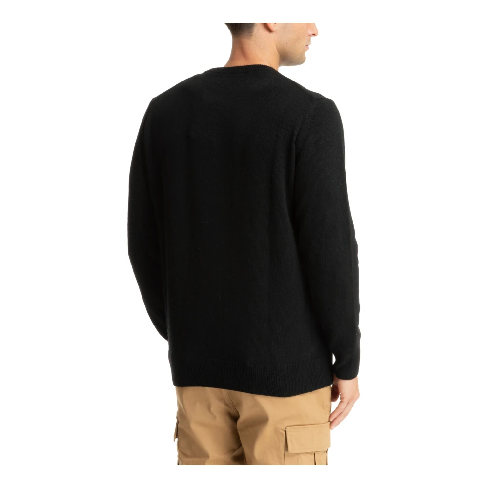 MC2 Saint Barth Abstract Patroon Sweater met Logo Borduursels Black Heren
