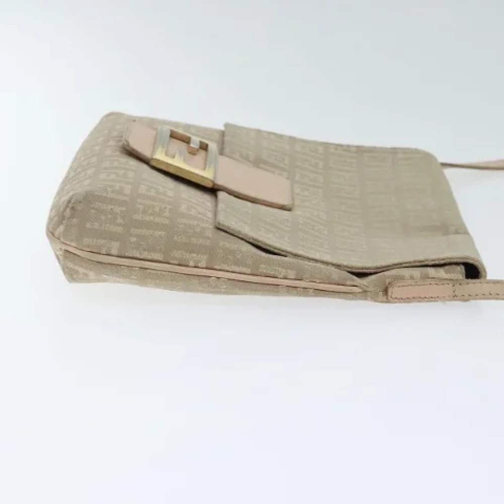 Fendi Vintage Pre-owned Canvas fendi-bags Beige Dames