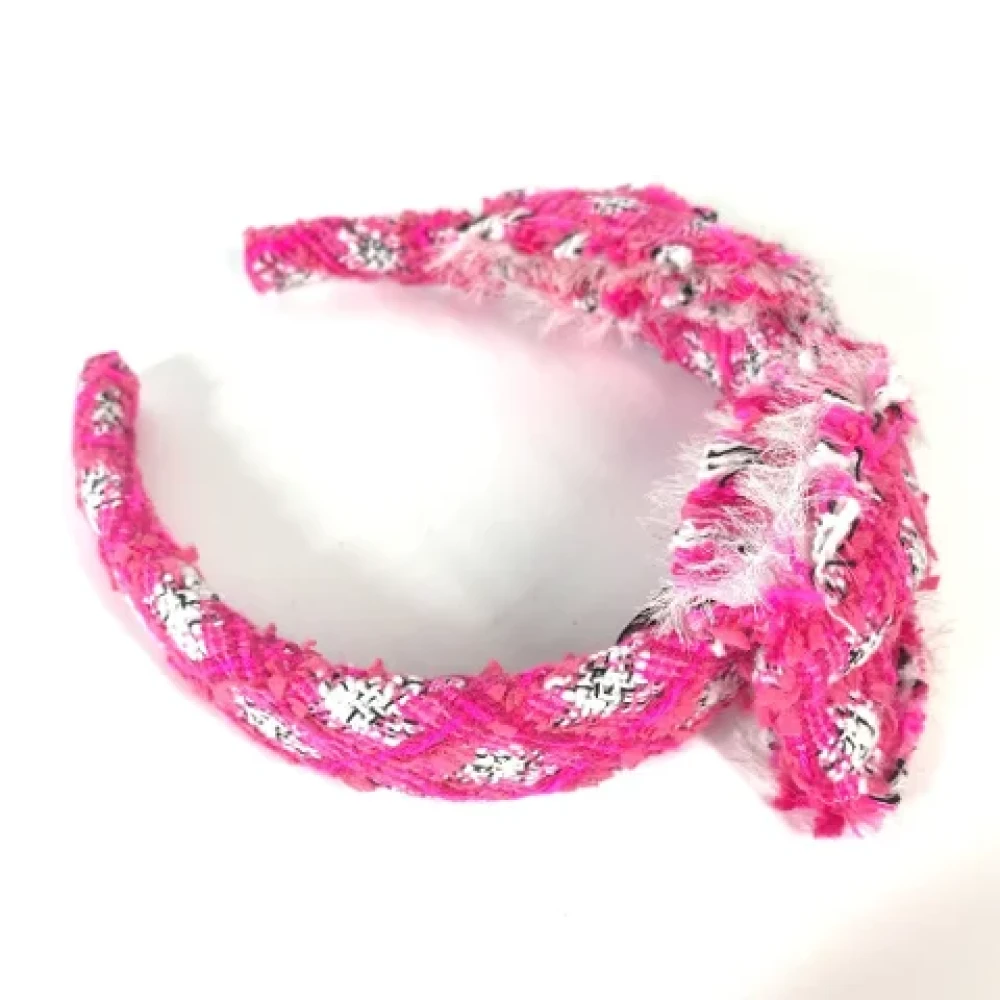 Chanel Vintage Pre-owned Fabric hair-accessories Pink Dames