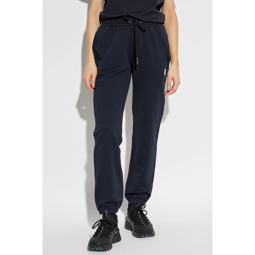 Moncler Sweatpants met logo Blue Dames