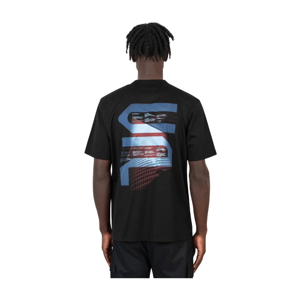 C.P. Company Urban Graphics T-shirt Zwart met Prints Black Heren