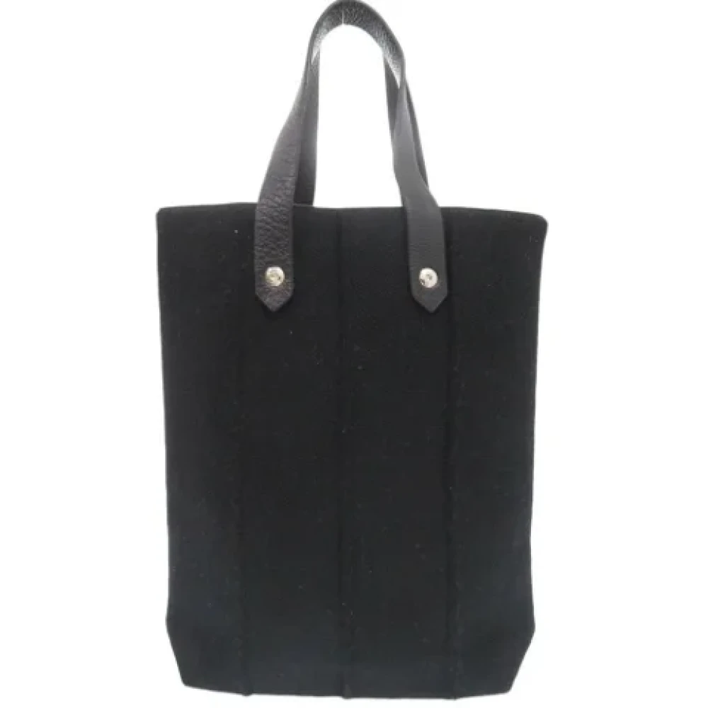 Hermès Vintage Pre-owned Wool totes Black Dames