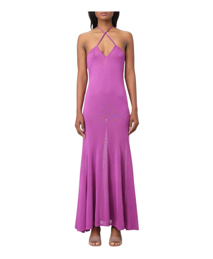 robe-longue-tricot-fuchsia