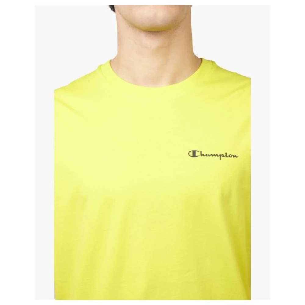 Champion Heren Lichtgewicht Katoenen T-Shirt Yellow Heren