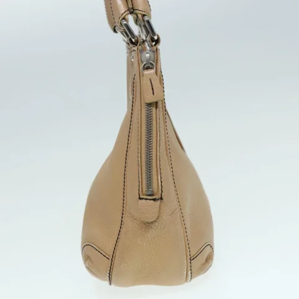 Chanel Vintage Pre-owned Leather chanel-bags Beige Dames