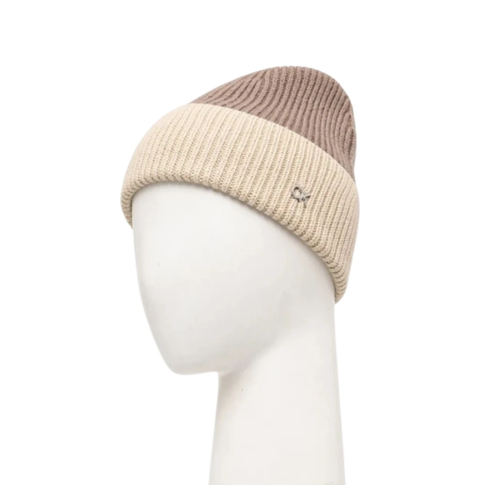 Calvin Klein Metalen Chunky Beanie voor vrouwen Brown Dames