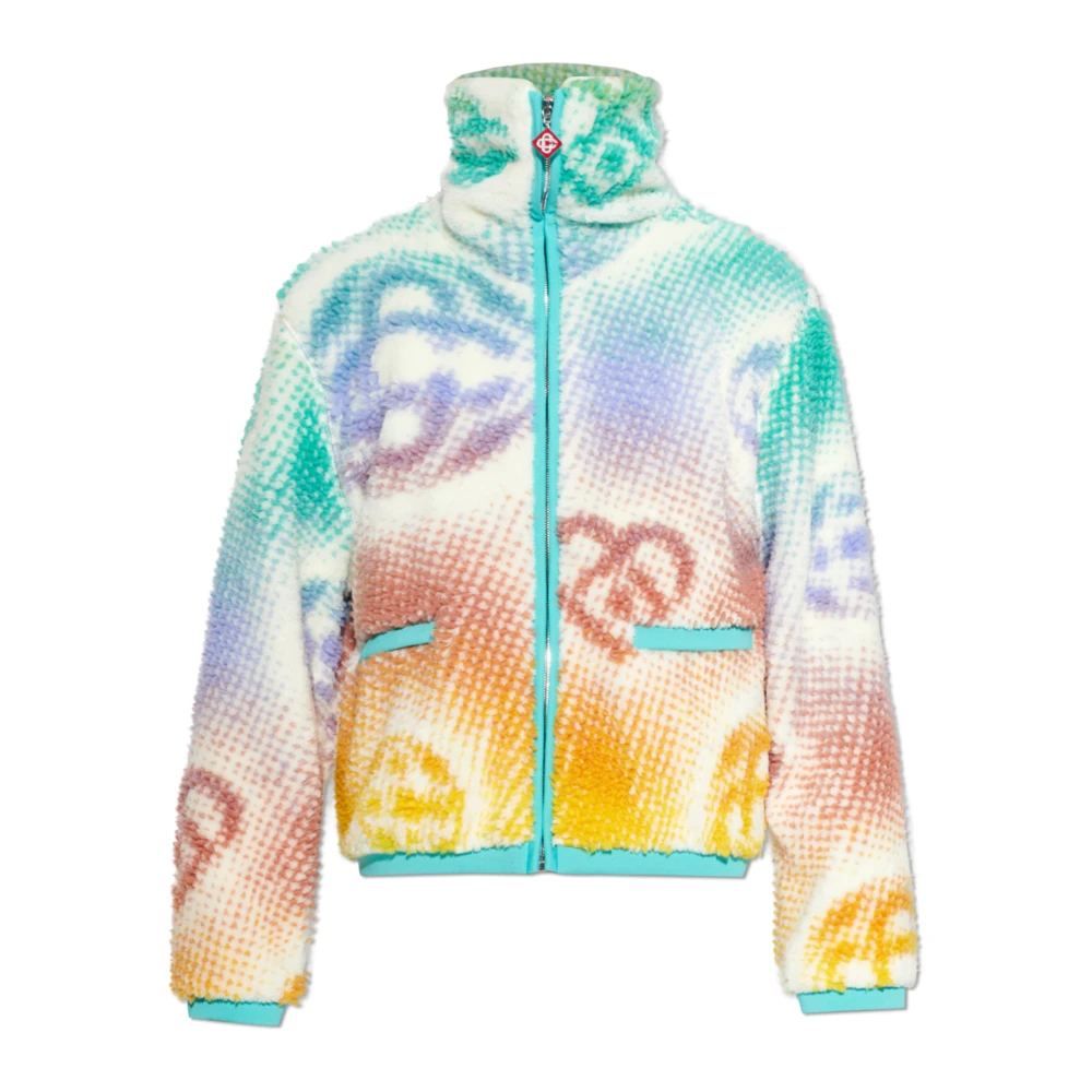 Casablanca Women's Multicolor Halftone Monogram Fleece Jacket - Light Jackets - M - Jackets