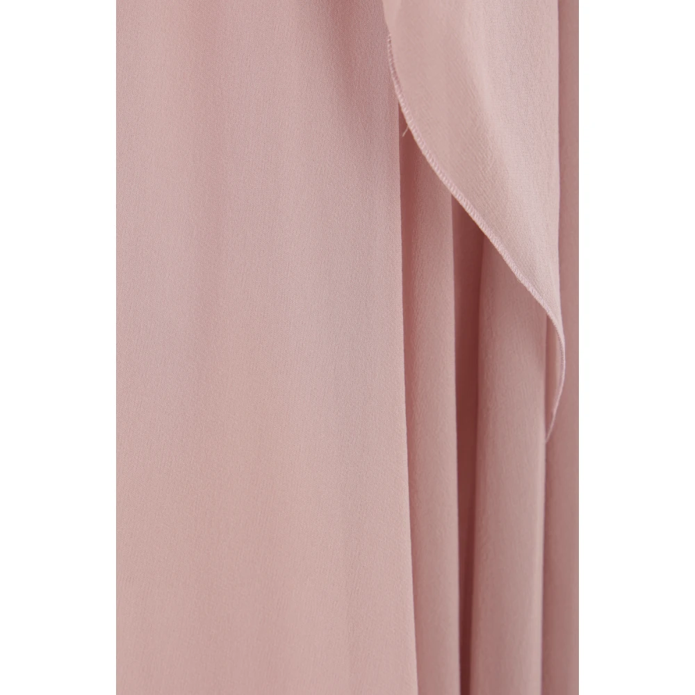 Blumarine Lila Zijden Georgette Lange Jurk Purple Dames