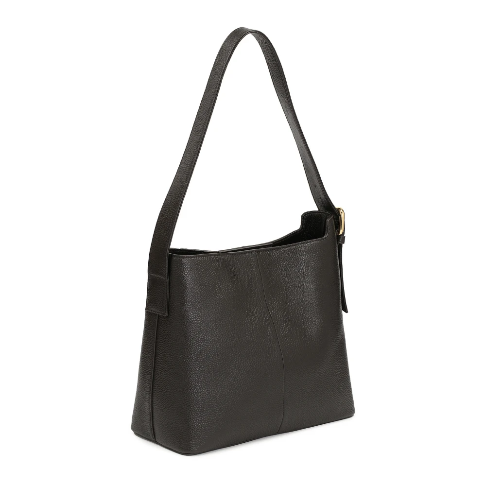 Kazar Zwarte Leren Minimalistische Stijl Arm Tas Black Dames