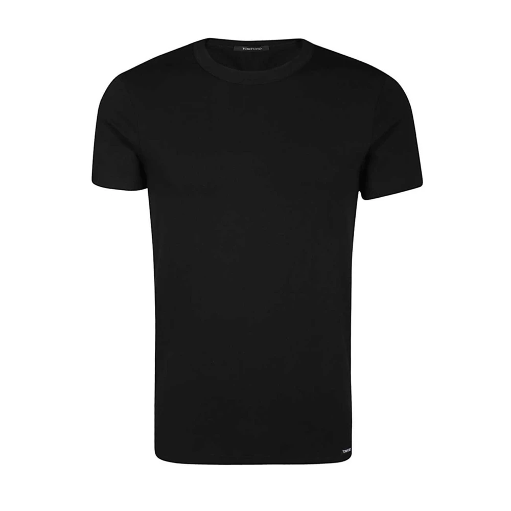 Tom Ford Katoenen V-hals T-shirt Black Heren