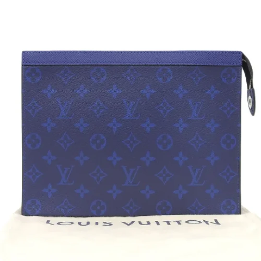 Louis Vuitton Vintage Pre-owned Canvas kuvertvskor Blue, Herr