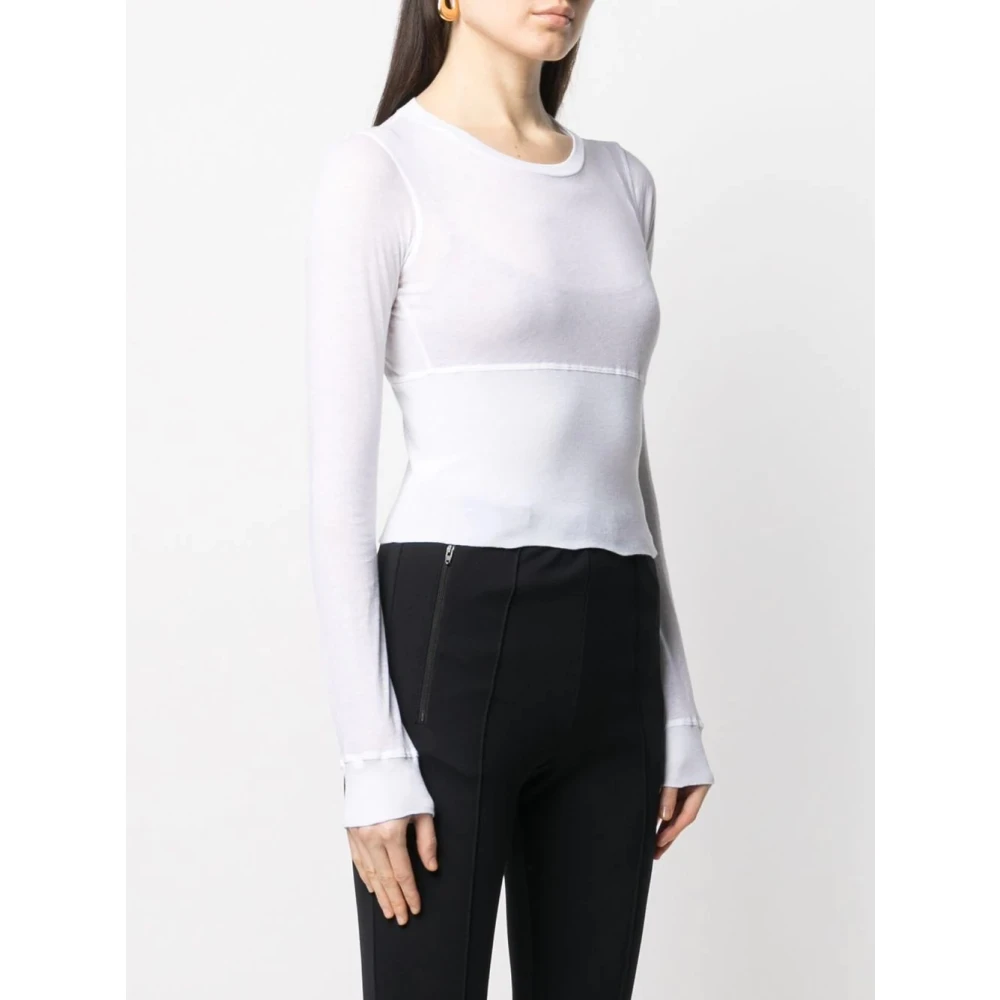 Wardrobe.nyc Witte Longsleeve T-shirt White Dames