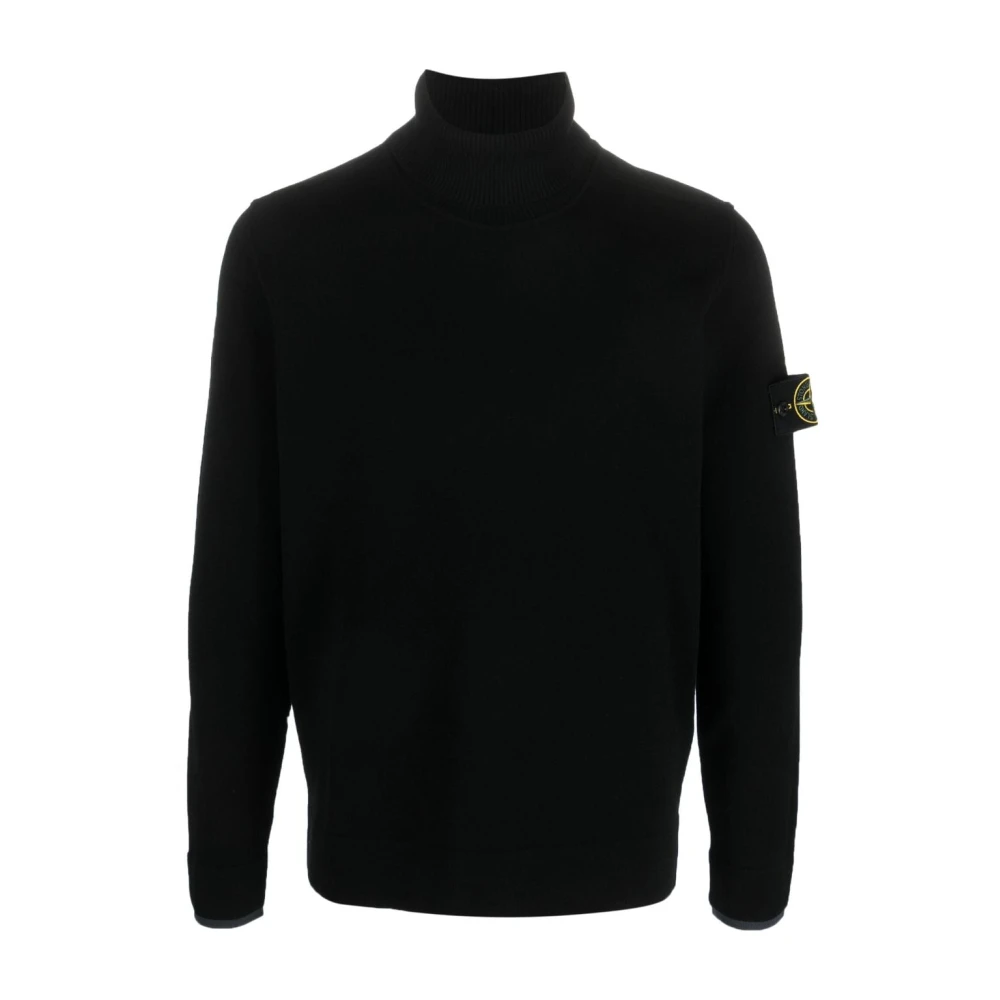 Stone Island Black Maglia V0029 Shirt - Male - Turtlenecks - S - Knitwear