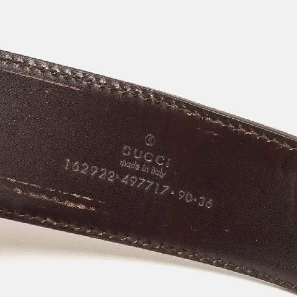 Gucci Vintage Pre-owned Fabric belts Brown Dames