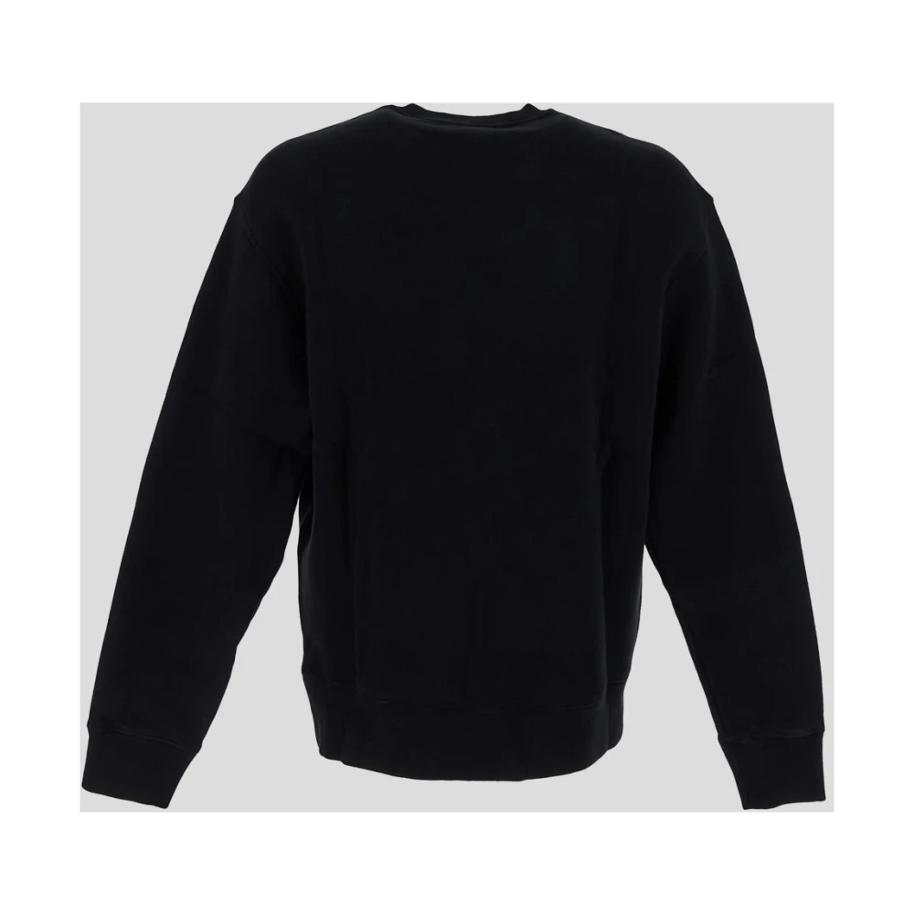 Maison Kitsuné Vos Katoenen Sweatshirt Black Heren