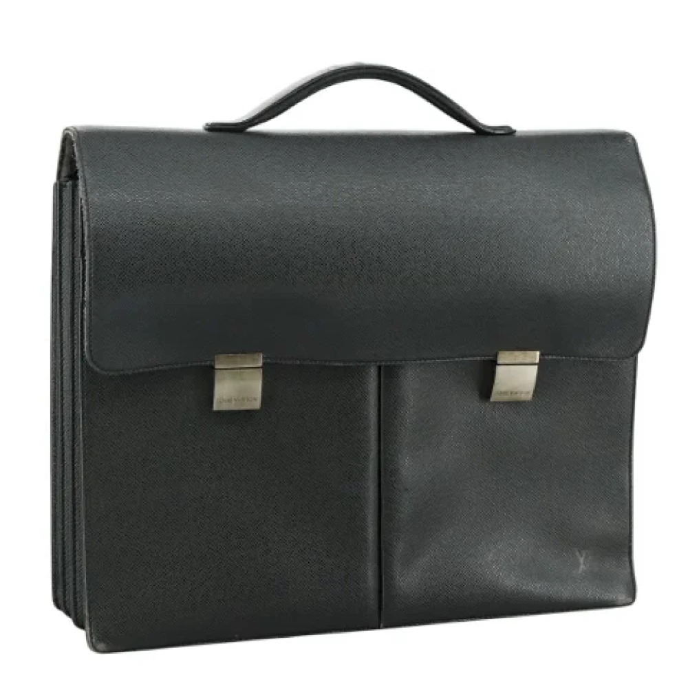 Louis Vuitton Vintage Pre-owned Leather briefcases Black Dames