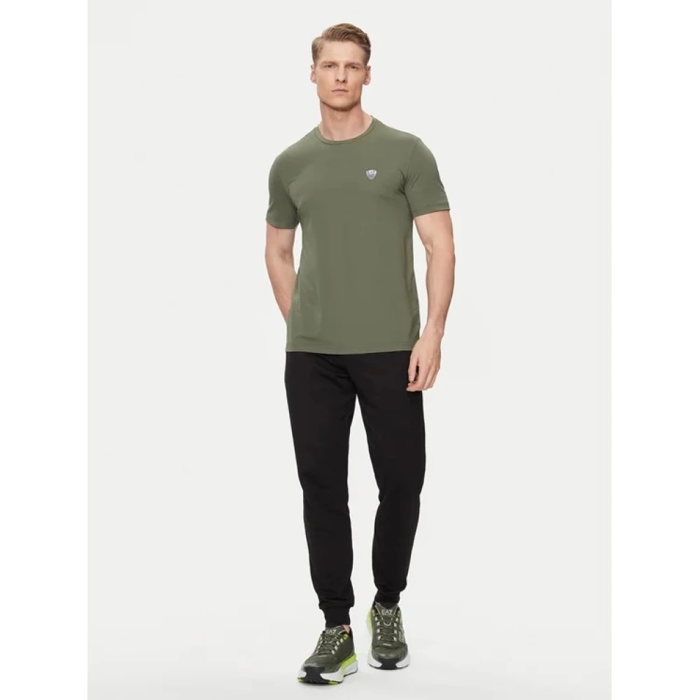 Emporio Armani EA7 Casual Katoenen T-Shirt Green Heren