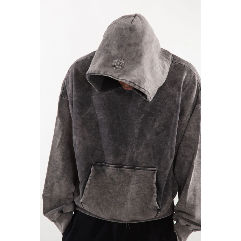 Garment Workshop Marble Wash Hoodie Gray Heren