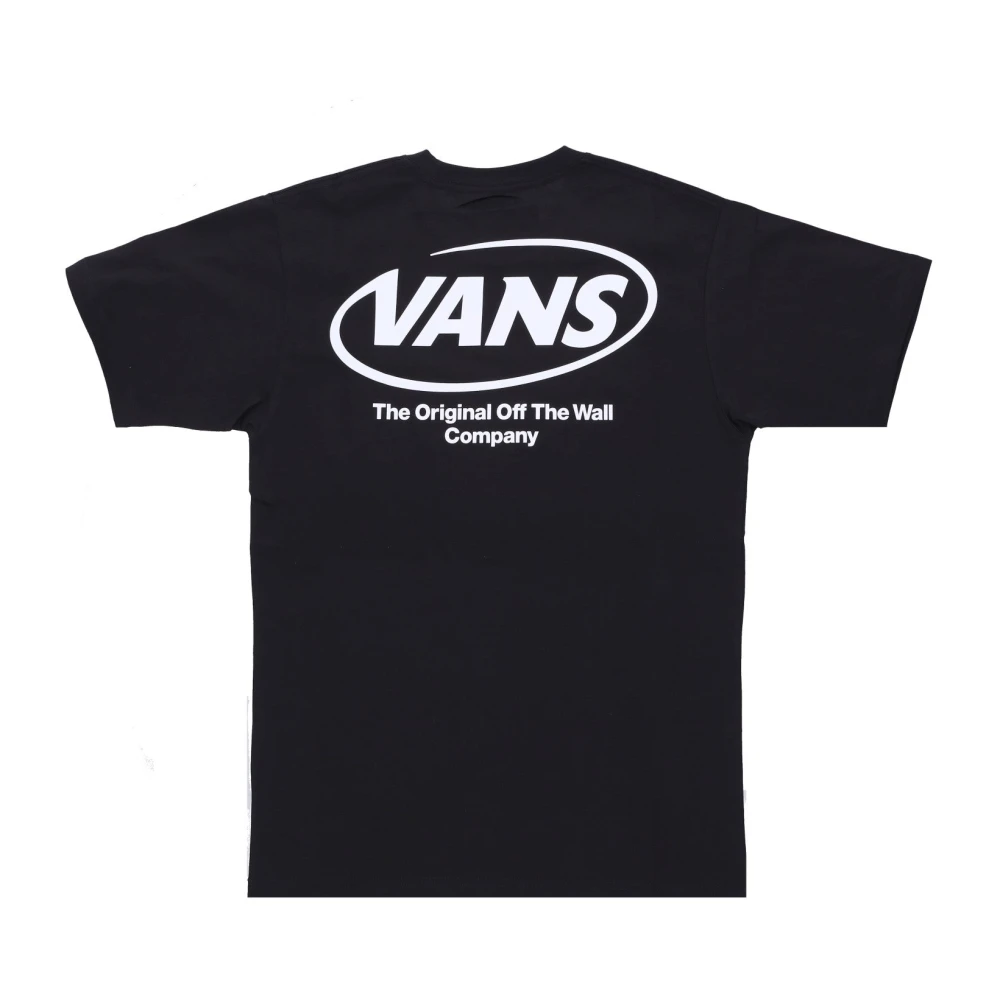 Vans Zwart Logo Geborduurd T-shirt Black Heren
