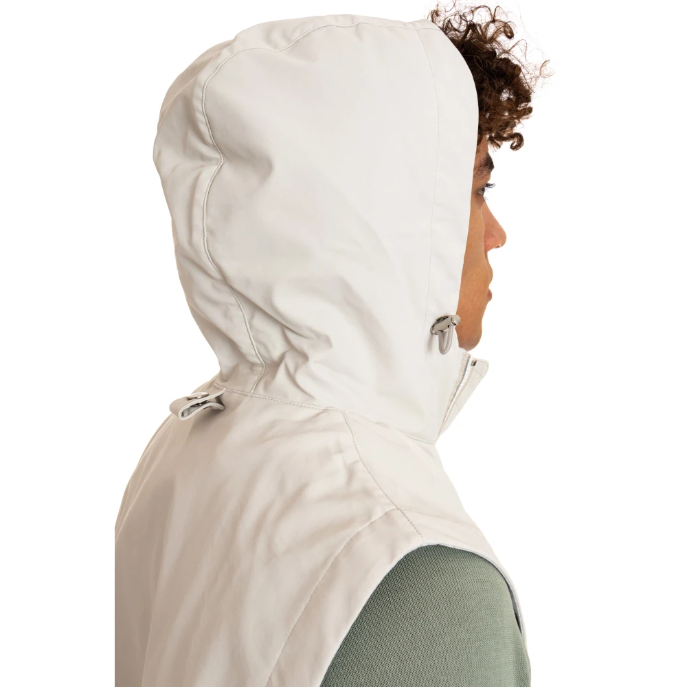 Eleventy Sand Gilet met Dubbele Rits White Heren