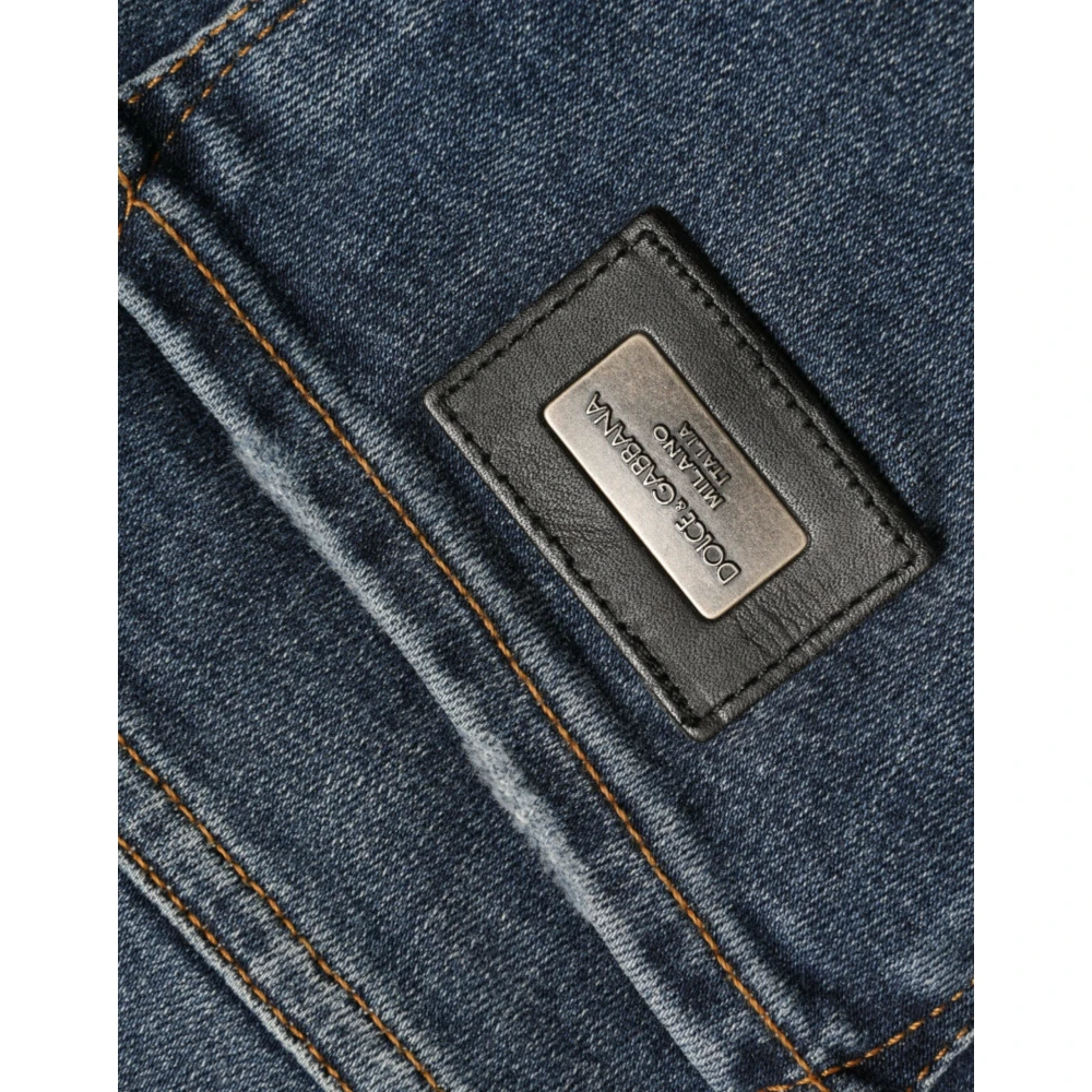 Dolce & Gabbana Blauwe Elegante Stretch Jeans Blue Dames