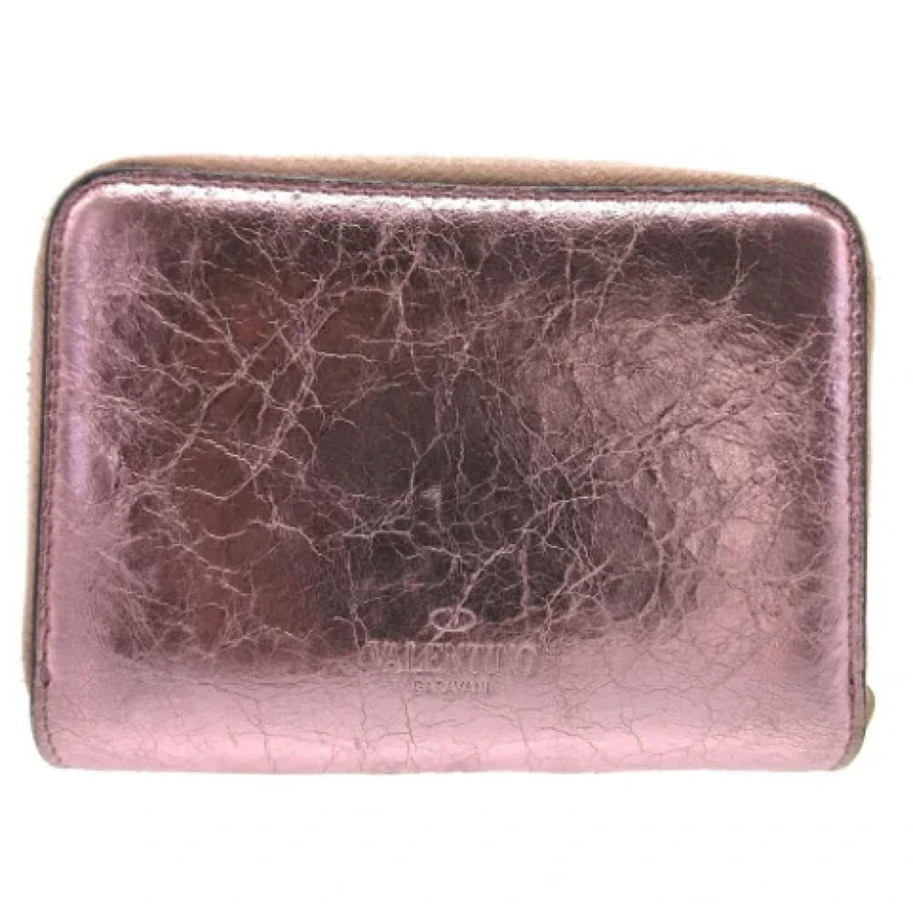 Valentino Vintage Pre-owned Leather wallets Pink Dames