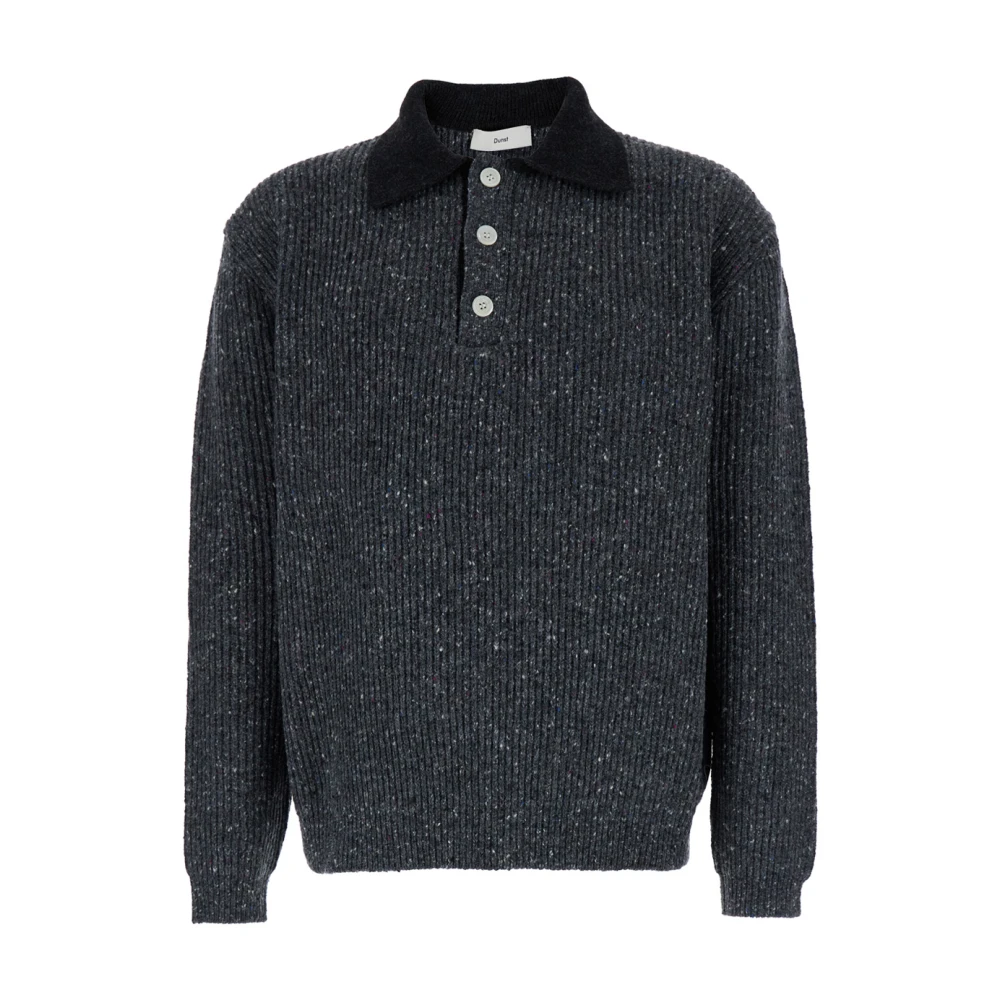Dunst Rugby Wool Mix Sweater in Grijs Gray Heren
