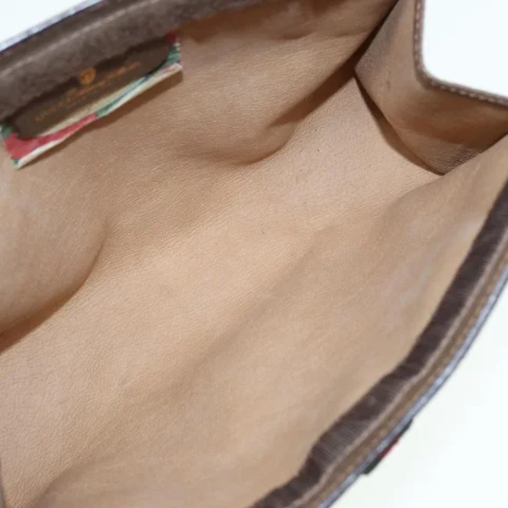 Gucci Vintage Pre-owned Canvas clutches Beige Dames
