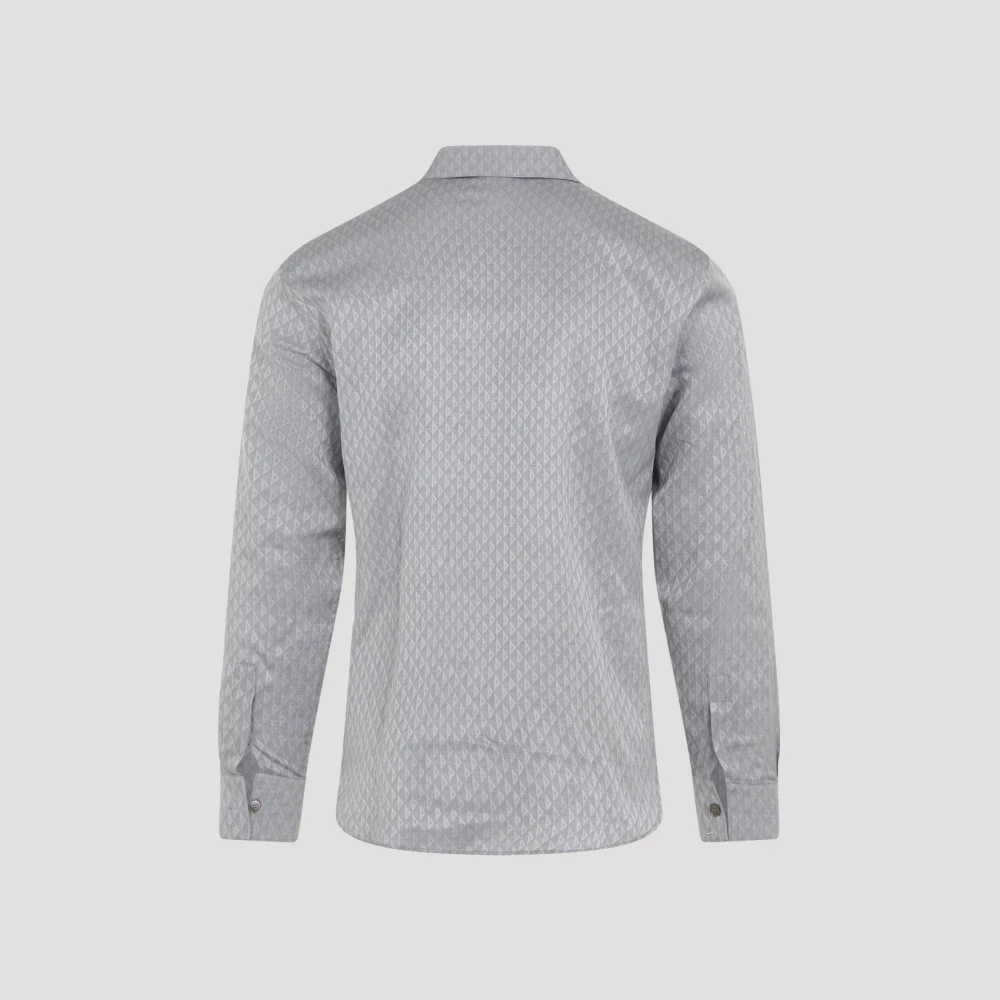Dior Gris Silk Shirt Gray Heren