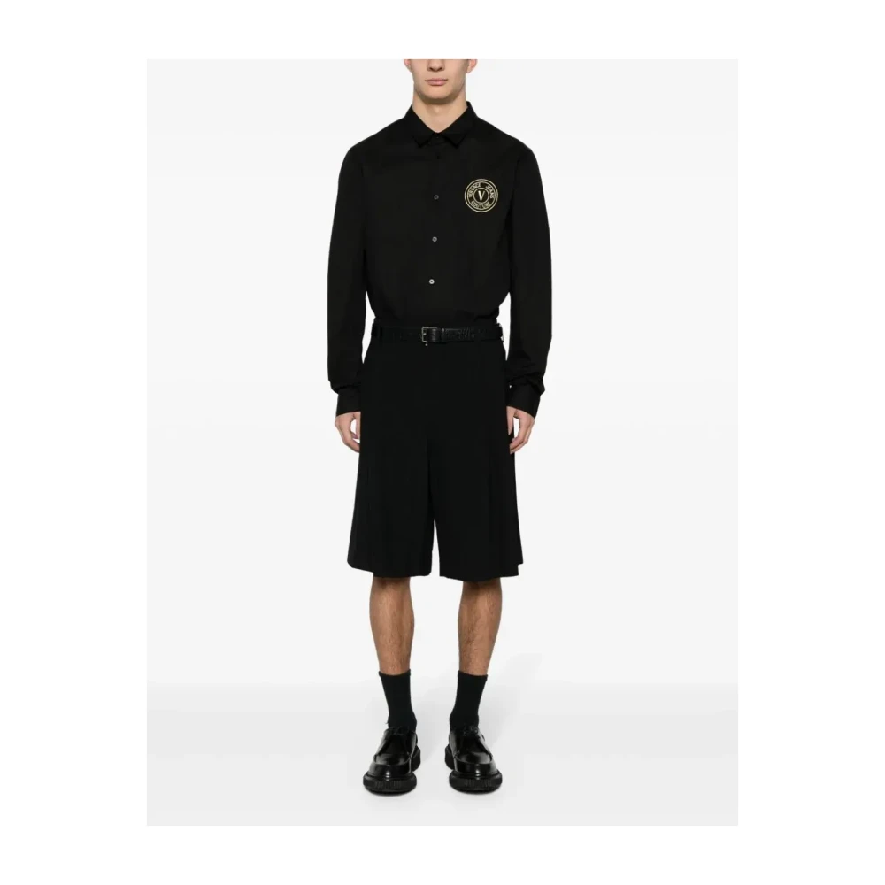 Versace Jeans Couture Zwart Basic Zacht Shirt Black Heren