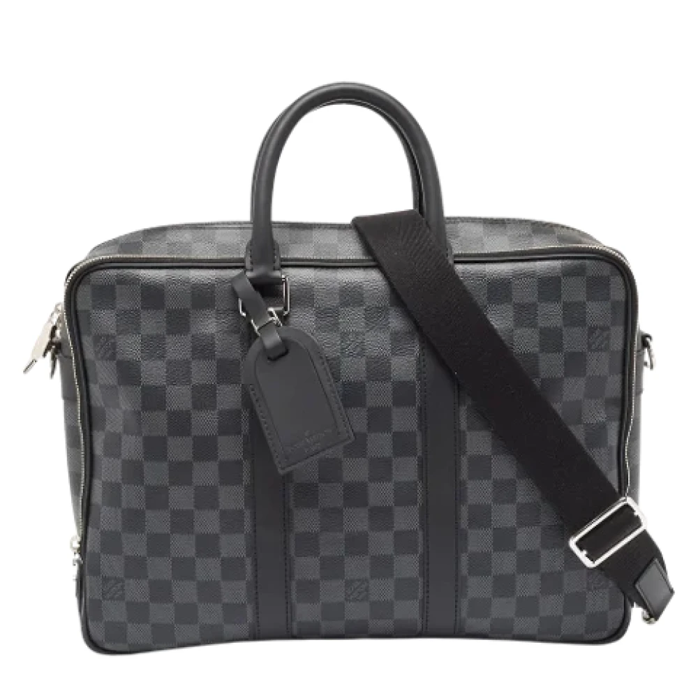 Louis Vuitton Vintage Pre-owned Coated canvas briefcases Black Dames