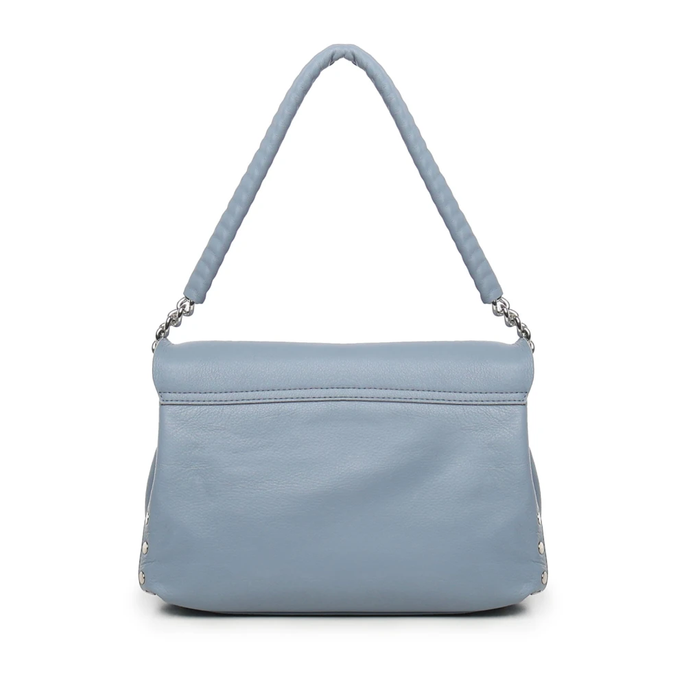 Zanellato Stijlvolle Schoudertas met Gehamerd Patroon Blue Dames