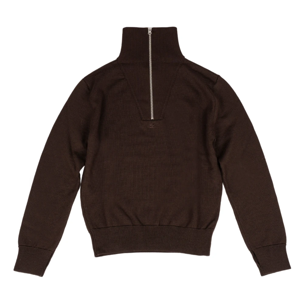 Courrèges Bruine wollen trucker trui Brown Heren
