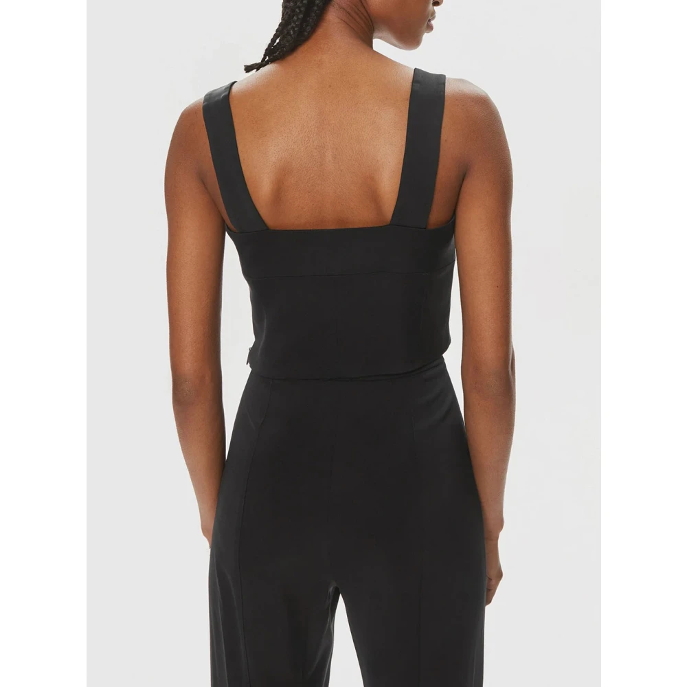 Guess Zwarte Top met Kettingdetail Black Dames