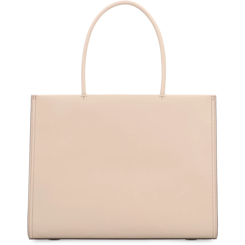 TORY BURCH Veganistische leren tote tas met handvatten Beige Dames