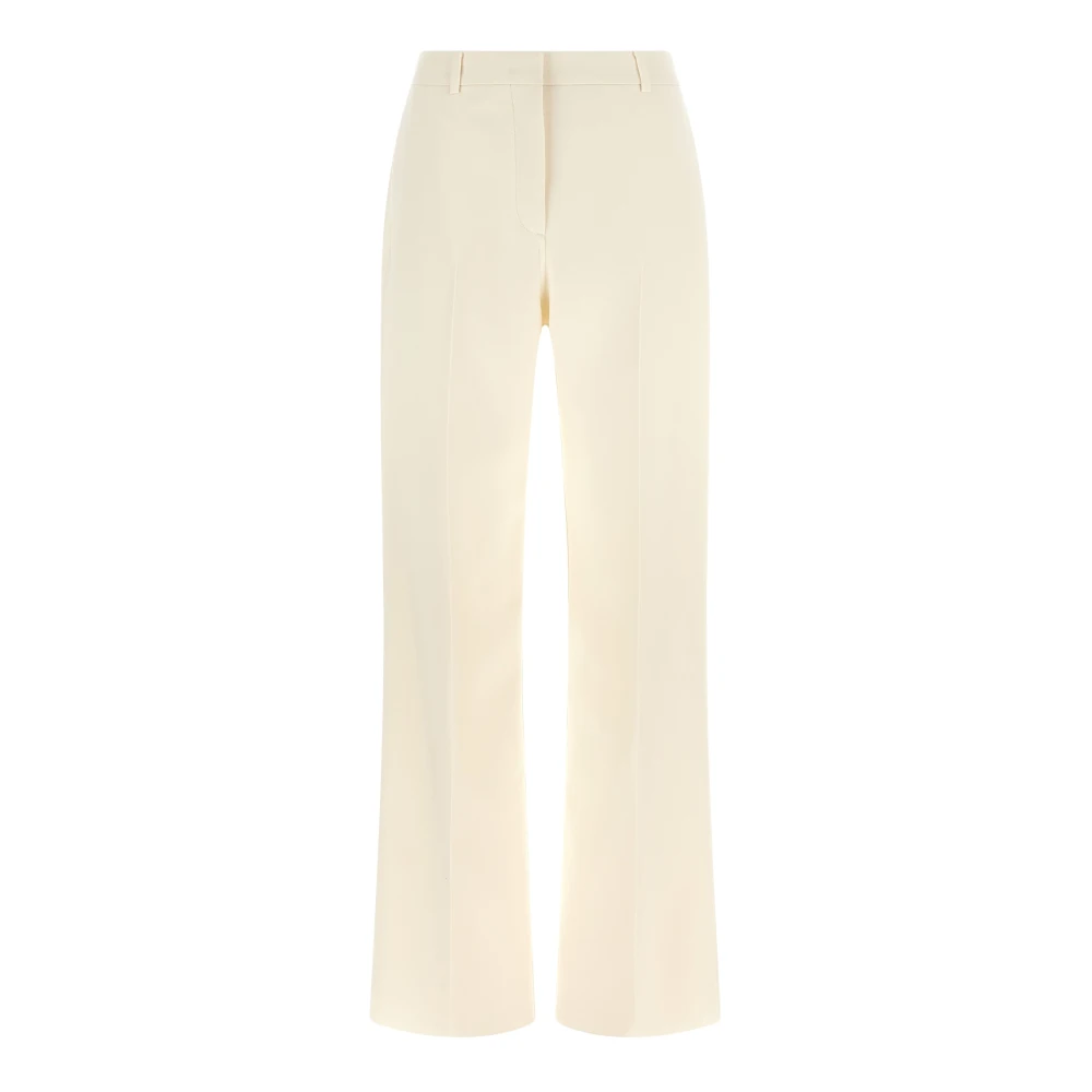 Fendi , Straight Trousers, Female, Beige, Xs, Straight Trousers