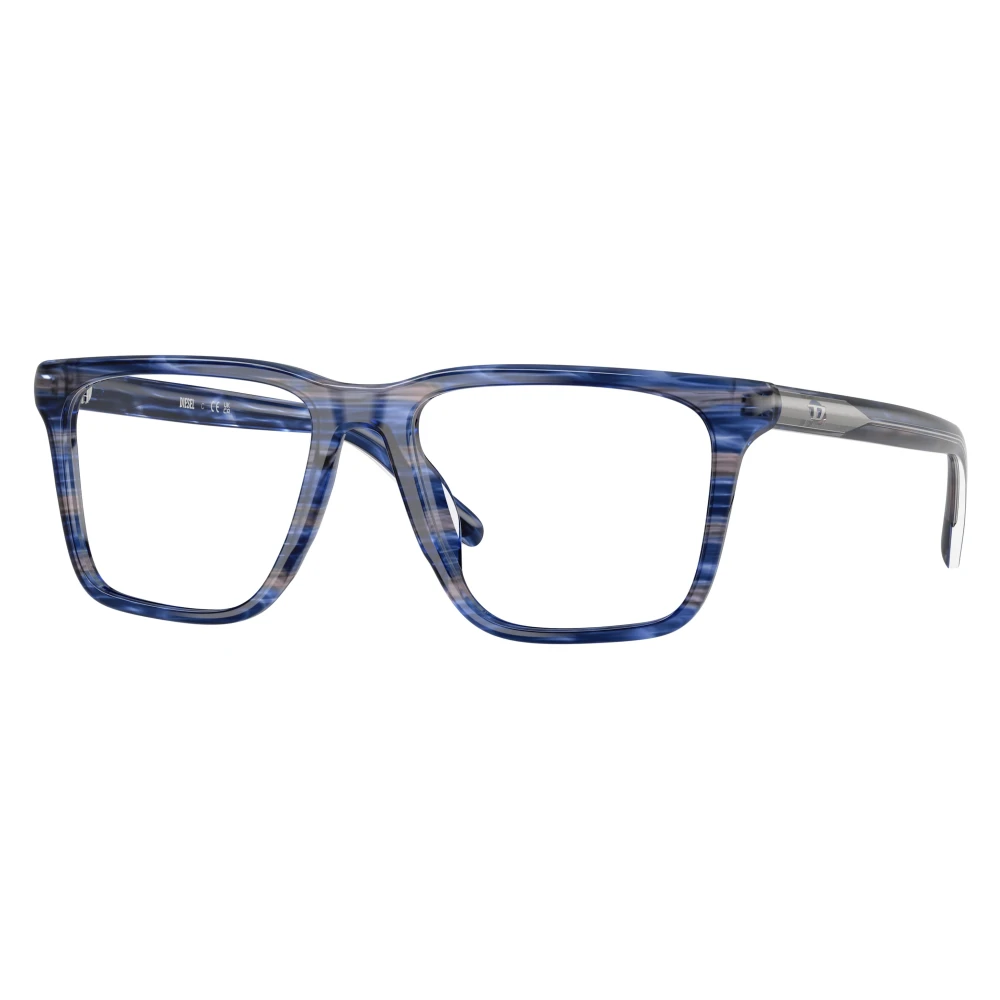 Diesel Unisex Blue Dl4018u 2037 Optical Frames Acetate Transparent Squared Normal - Image 2