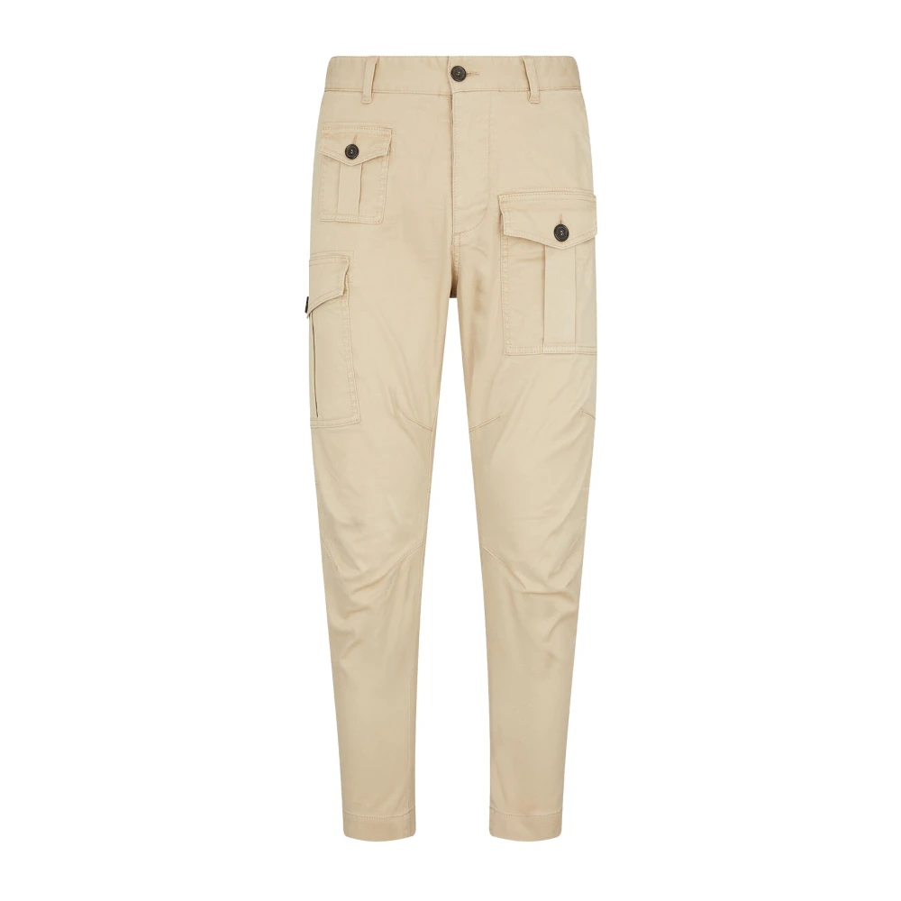 Dsquared2 Sten Beige Cargo Byxor Beige, Herr