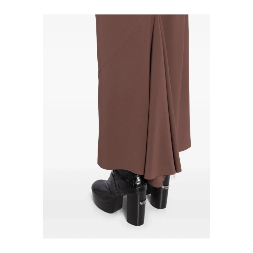 Rick Owens Bias Rok met Keel Detail Brown Dames