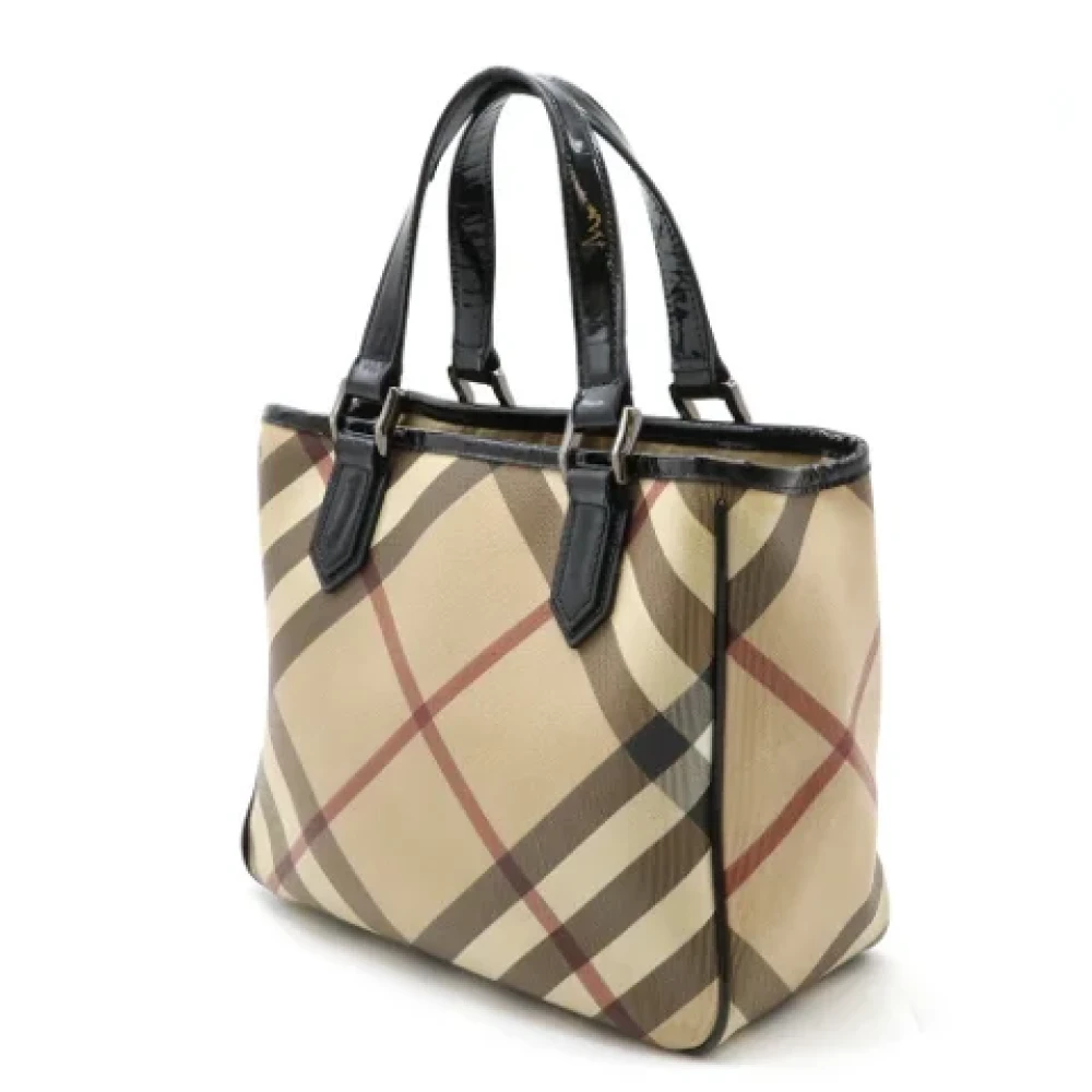 Burberry Vintage Pre-owned Leather handbags Beige Dames