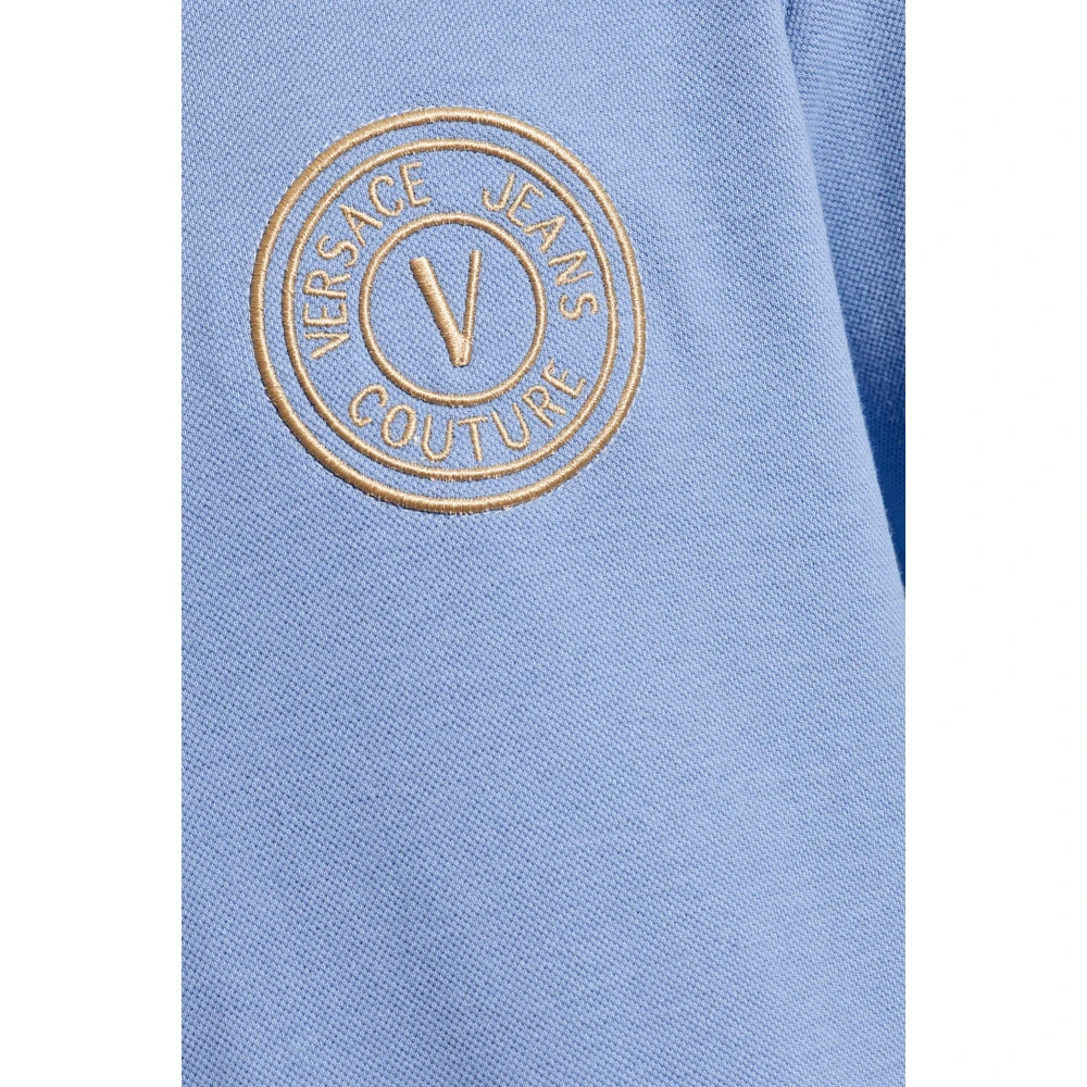 Versace Jeans Couture Polo shirt met logo Blue Heren