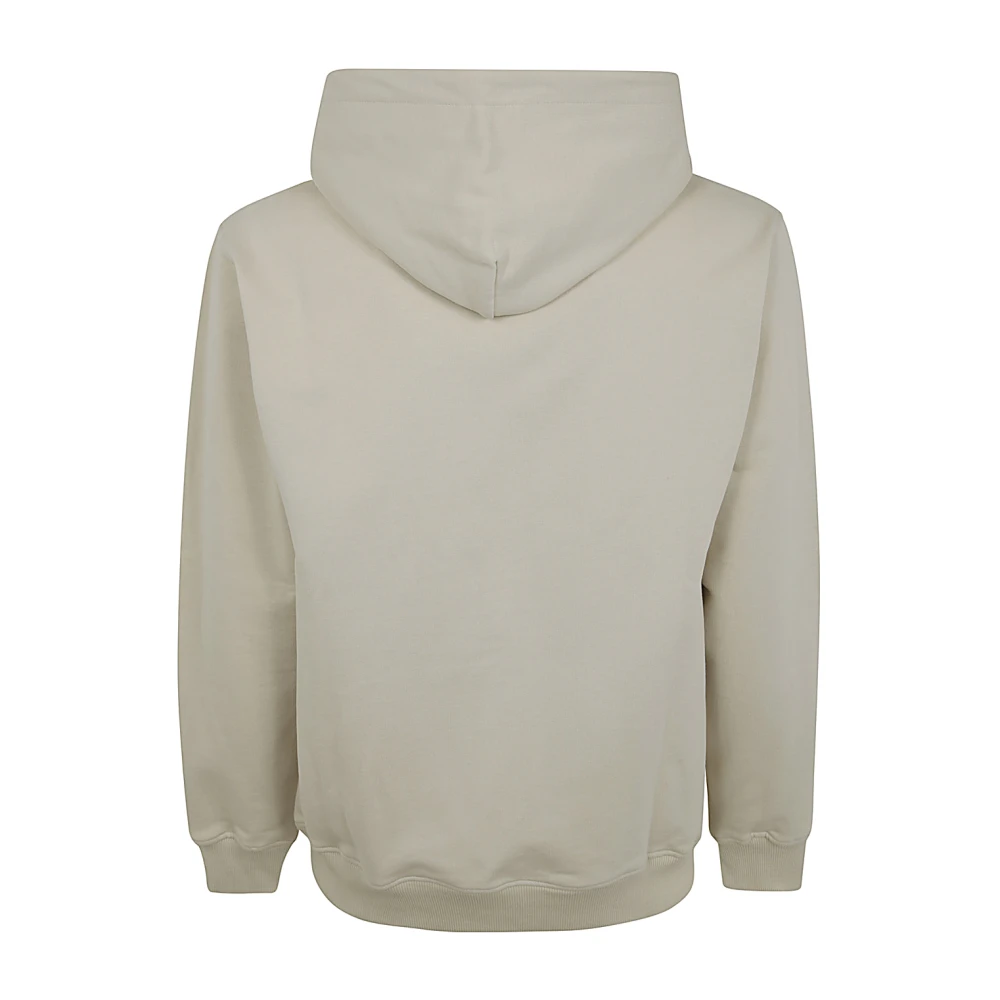 Drole de Monsieur Klassieke Zak Slogan Hoodie Beige Heren