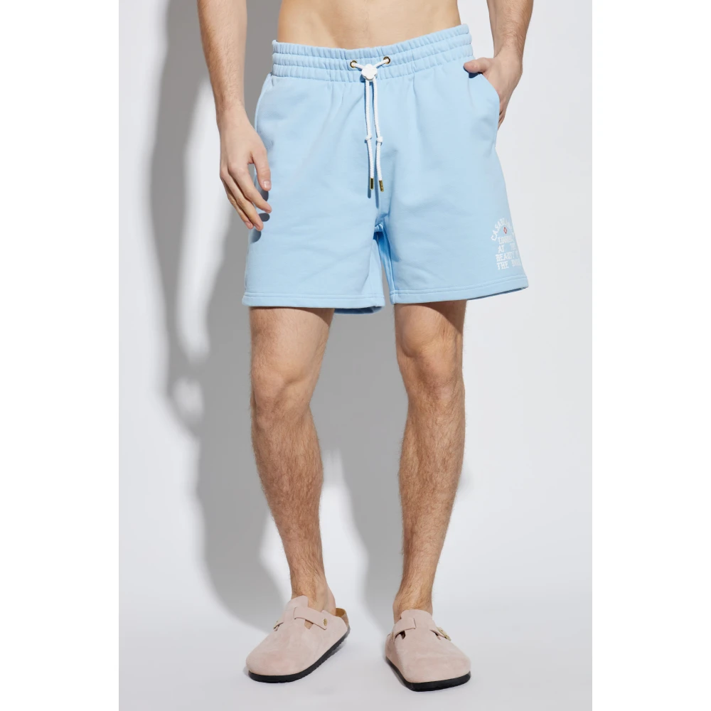 Casablanca Logo shorts Blue Heren