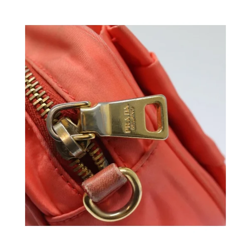 Prada Vintage Pre-owned Nylon prada-bags Orange Dames