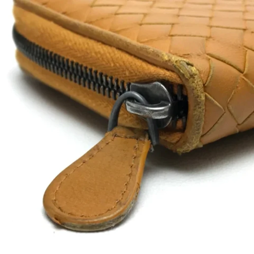 Bottega Veneta Vintage Pre-owned Leather wallets Orange Dames