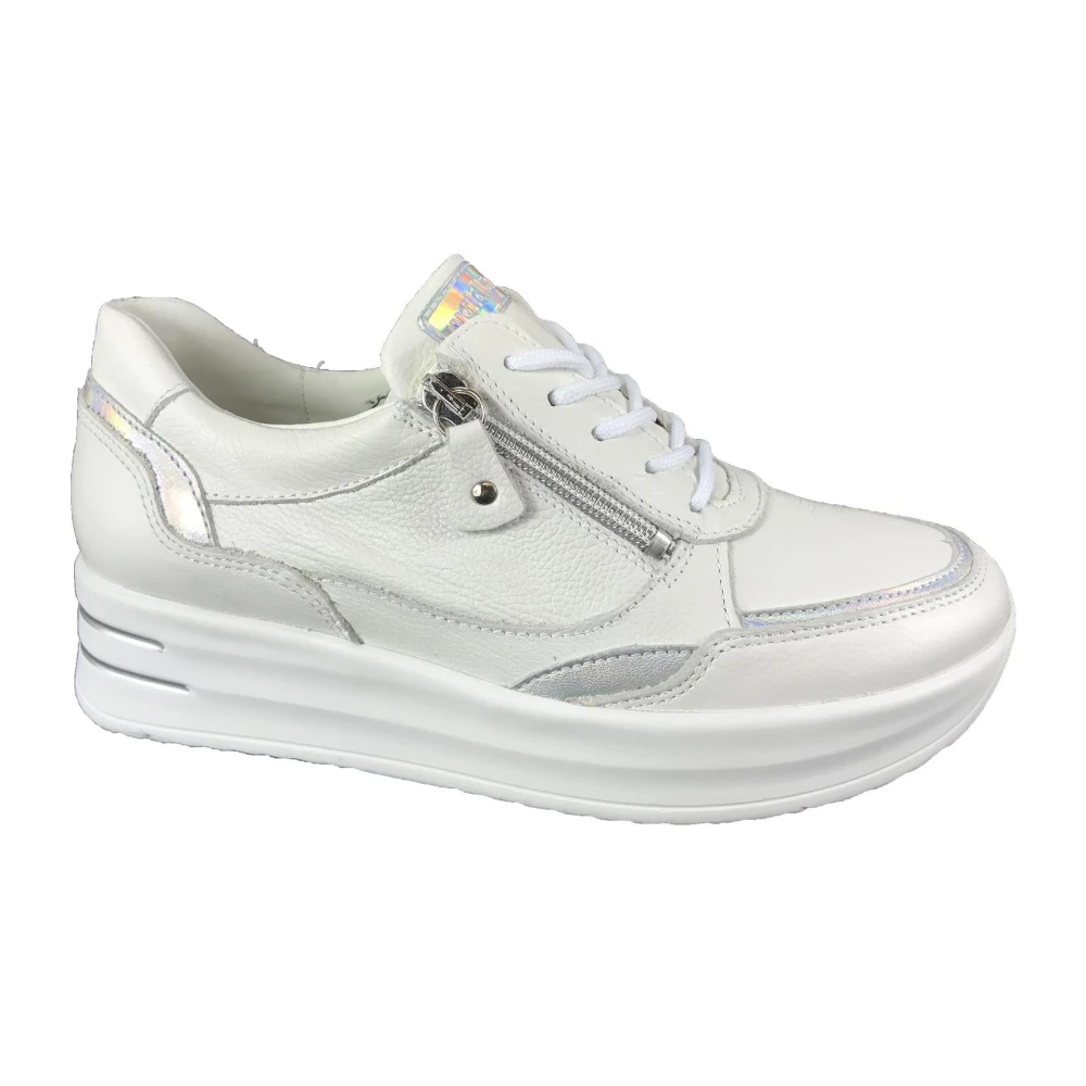 Waldläufer Sneakers Schoenen Dames Schoenen Wit