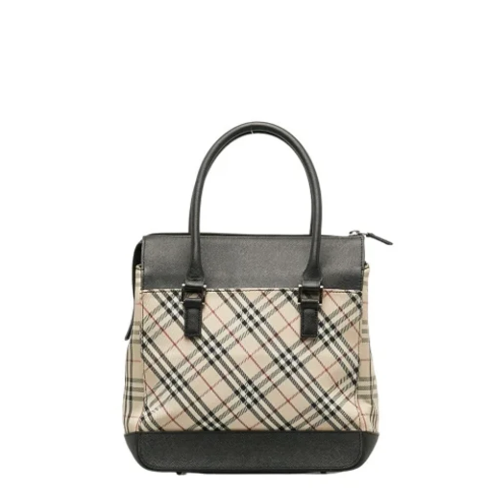Burberry Vintage Pre-owned Canvas handbags Beige Dames