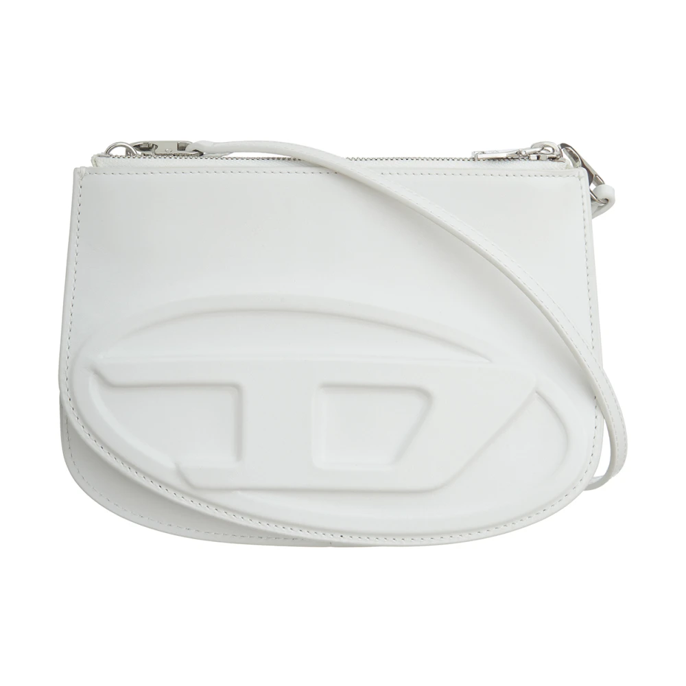 Diesel Twin Style Leren Tas White Dames